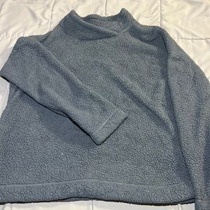Gray fleece cross neck sweater from Jane and Bleeker size medium